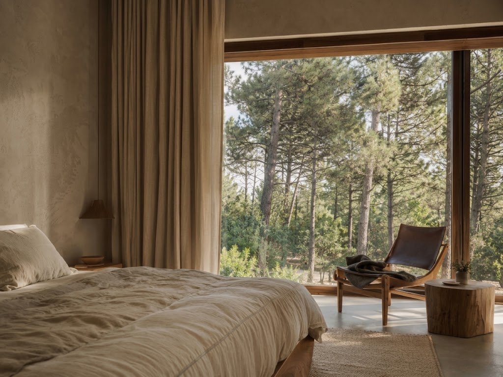 Interior de vivienda integrado al paisaje natural de Pinamar – NANKU
